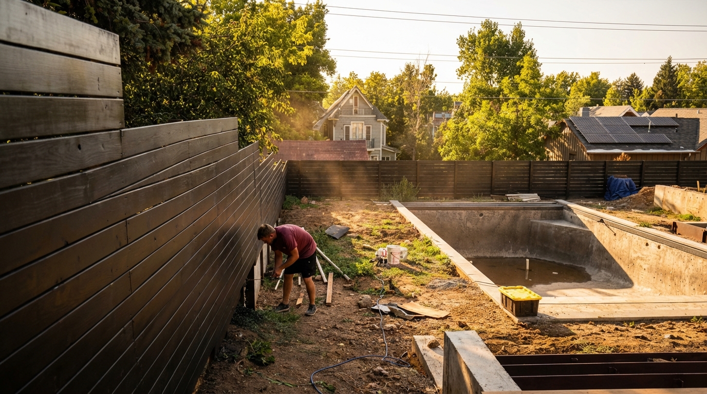 Outdoor property maintenance work